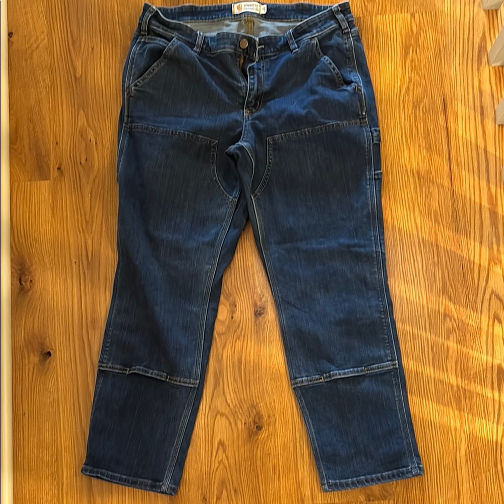 Carhartt Women's Dark Blue Straight Leg Jeans